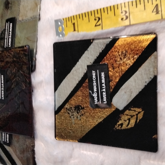 Vintage unique glass coasters, never used - Picture 8 of 8